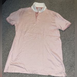 Mens pink polo
